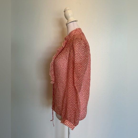 Marc Jacobs Silk Polka Dot Top - Size 2 - Picture 5 of 10
